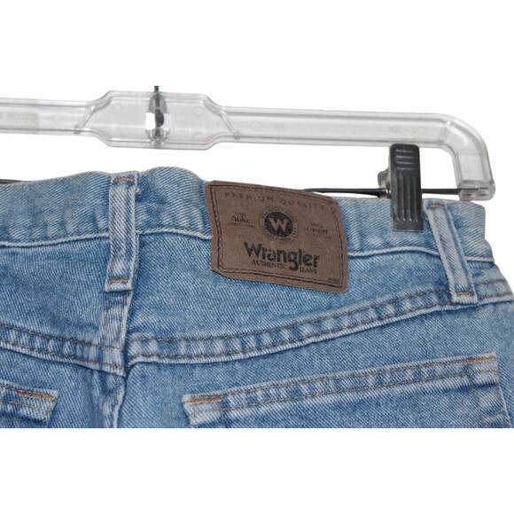 VTG Wrangler Jean Blue Straight Leg Light Wash Western Cowboy Denim 30x30 - Picture 6 of 7